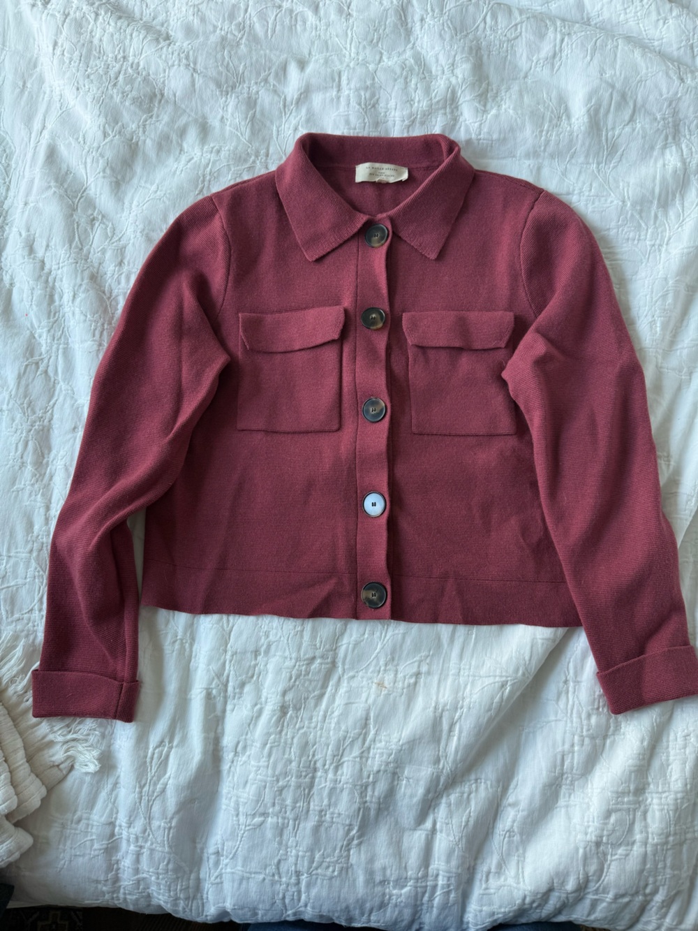Sézane Betty Cardigan Rosewood small - Picture 2 of 7